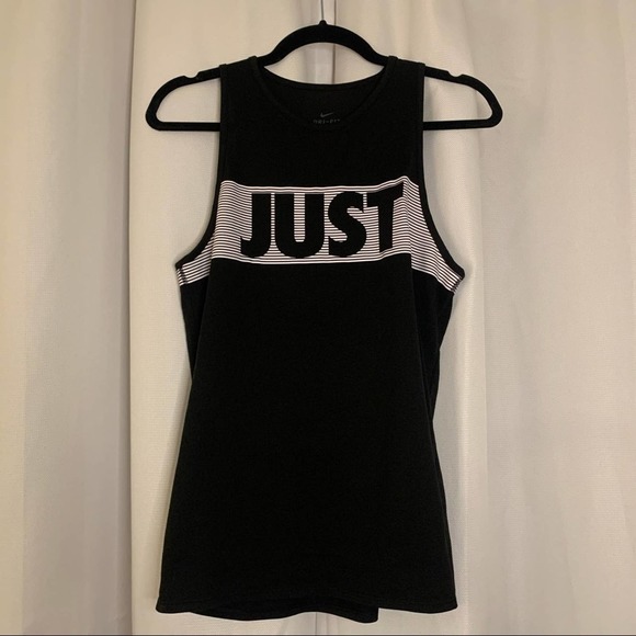 Nike Tops - Nike Just Do It Women’s Racerback Tank Top DRI-FIT Black Nike Women’s Top Small
